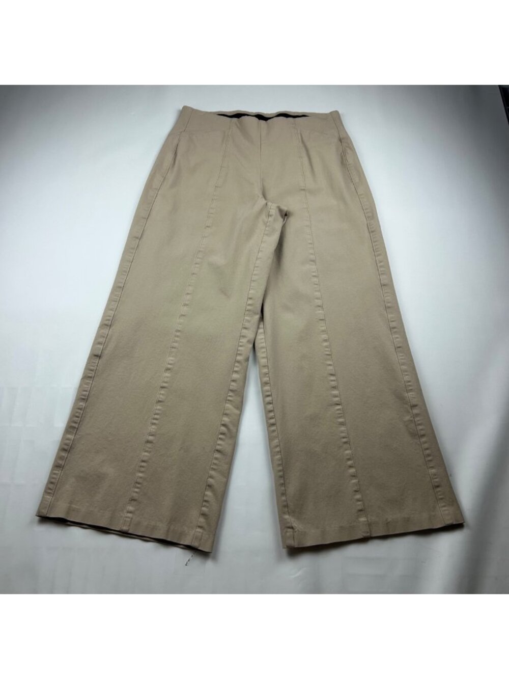 Old Navy Tan Stretch Canvas High Rise Wide Leg Pixie Pant L